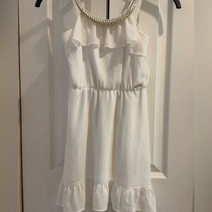 Marciano White Ruffled Kids Dress